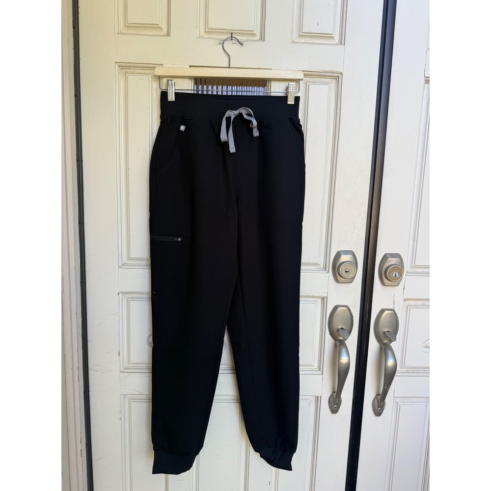 Figs HW Zamora High Waisted Jogger Scrub Pants Black Size XS Regular 1000207 NWT